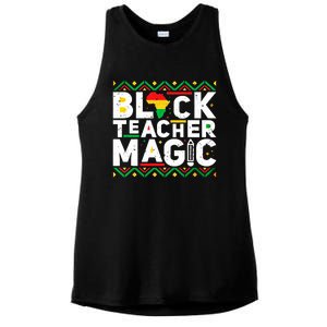 Black Teacher Magic Tee Teacher Black History Month Cute Gift Ladies PosiCharge Tri-Blend Wicking Tank