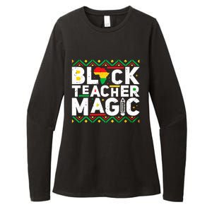 Black Teacher Magic Tee Teacher Black History Month Cute Gift Womens CVC Long Sleeve Shirt