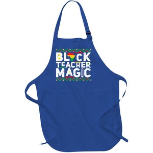 Black Teacher Magic Tee Teacher Black History Month Cute Gift Full-Length Apron With Pockets