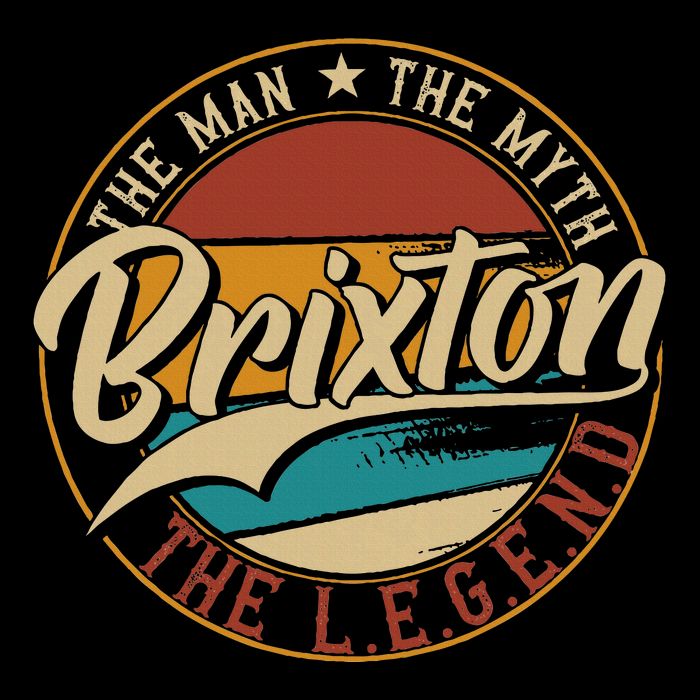 Brixton The Man The Myth The Legend Stripe Pom Pom Beanie