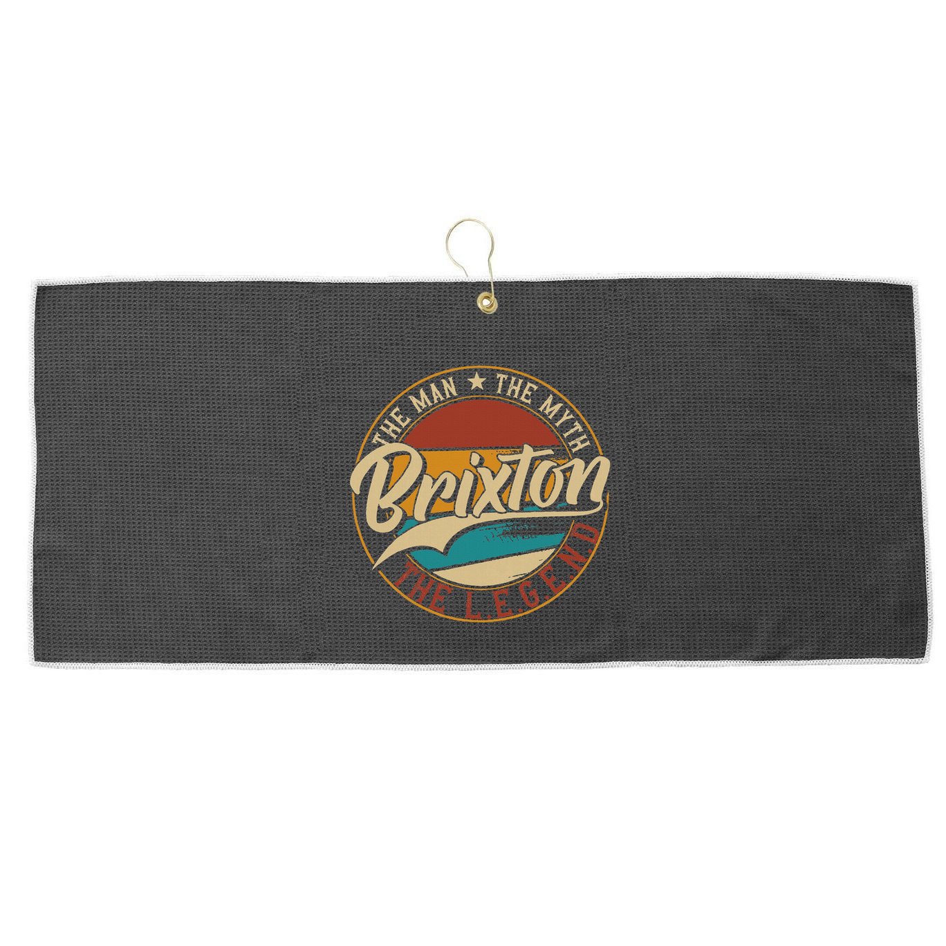 Brixton The Man The Myth The Legend Large Microfiber Waffle Golf Towel