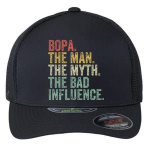 Bopa The Man The Myth The Bad Influence Funny Dad Joke Flexfit Unipanel Trucker Cap