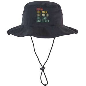 Bopa The Man The Myth The Bad Influence Funny Dad Joke Legacy Cool Fit Booney Bucket Hat