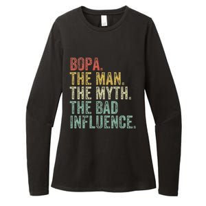 Bopa The Man The Myth The Bad Influence Funny Dad Joke Womens CVC Long Sleeve Shirt