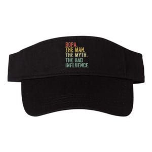 Bopa The Man The Myth The Bad Influence Funny Dad Joke Valucap Bio-Washed Visor