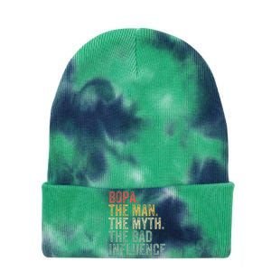 Bopa The Man The Myth The Bad Influence Funny Dad Joke Tie Dye 12in Knit Beanie