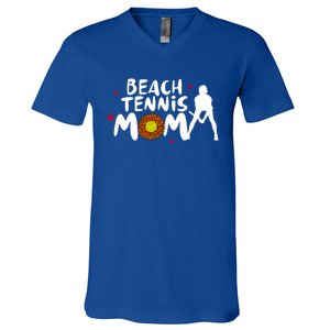 Beach Tennis Mom Funny Gift For Beach Tennis Mom Gift V-Neck T-Shirt