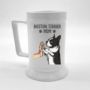 Boston Terrier Mom Cute Bostie Dog Mama Funny Beer Stein