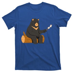 Bear Toasting Marshmallows Camping Crew Road Trip Gift T-Shirt