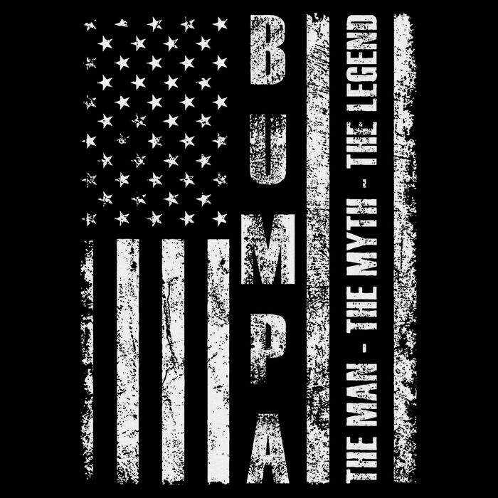 Bumpa The Man The Myth The Legend Us Flag Full-Length Apron With Pockets