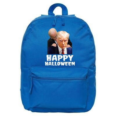 Biden Trump Mugshot Happy Halloween In Prison MUG SHOT 16 in Basic Backpack