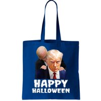 Biden Trump Mugshot Happy Halloween In Prison MUG SHOT Tote Bag