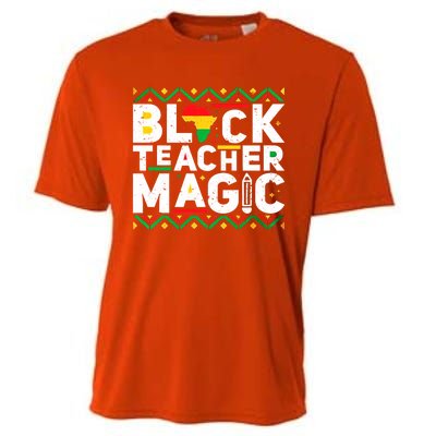 Black Teacher Magic Tee Teacher Black History Month Funny Gift Cooling Performance Crew T-Shirt