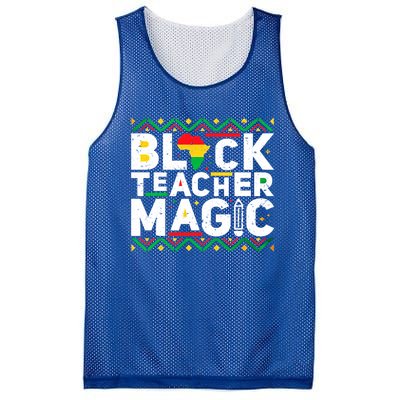 Black Teacher Magic Tee Teacher Black History Month Funny Gift Mesh Reversible Basketball Jersey Tank