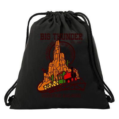 Big Thunder Moun Tain Railroad The Wildest Train Ride West Drawstring Bag
