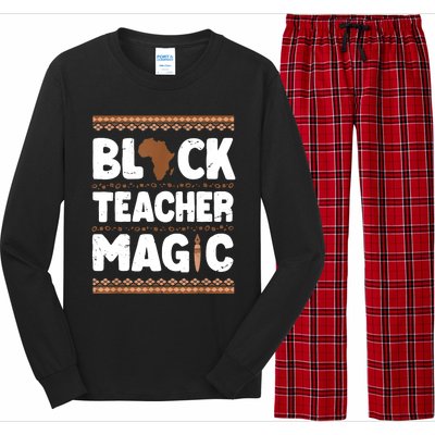 Black Teacher Magic Teacher Black History Month Long Sleeve Pajama Set