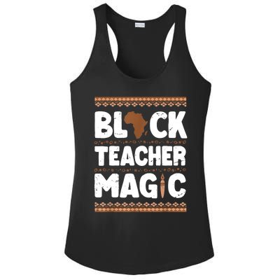 Black Teacher Magic Teacher Black History Month Ladies PosiCharge Competitor Racerback Tank