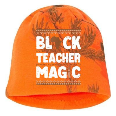 Black Teacher Magic Teacher Black History Month Kati - Camo Knit Beanie