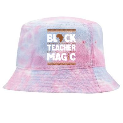 Black Teacher Magic Teacher Black History Month Tie-Dyed Bucket Hat