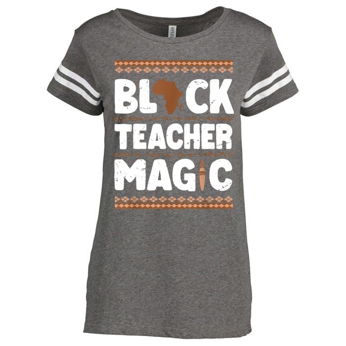 Black Teacher Magic Teacher Black History Month Enza Ladies Jersey Football T-Shirt