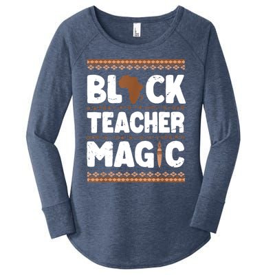 Black Teacher Magic Teacher Black History Month Women's Perfect Tri Tunic Long Sleeve Shirt