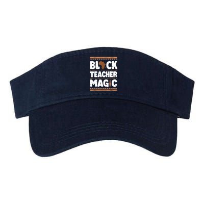 Black Teacher Magic Teacher Black History Month Valucap Bio-Washed Visor