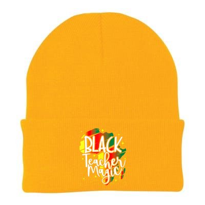 Black Teacher Magic Teacher Black History Month Funny Gift Knit Cap Winter Beanie