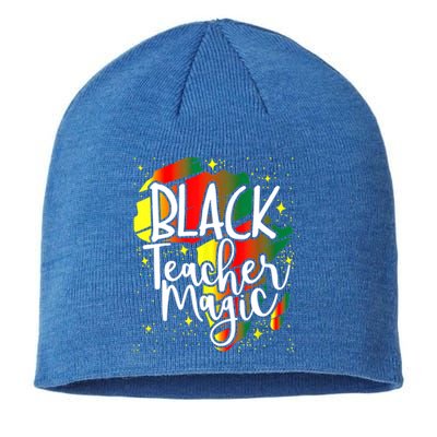 Black Teacher Magic Teacher Black History Month Funny Gift Sustainable Beanie