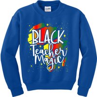 Black Teacher Magic Teacher Black History Month Funny Gift Kids Sweatshirt