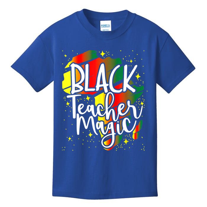 Black Teacher Magic Teacher Black History Month Funny Gift Kids T-Shirt