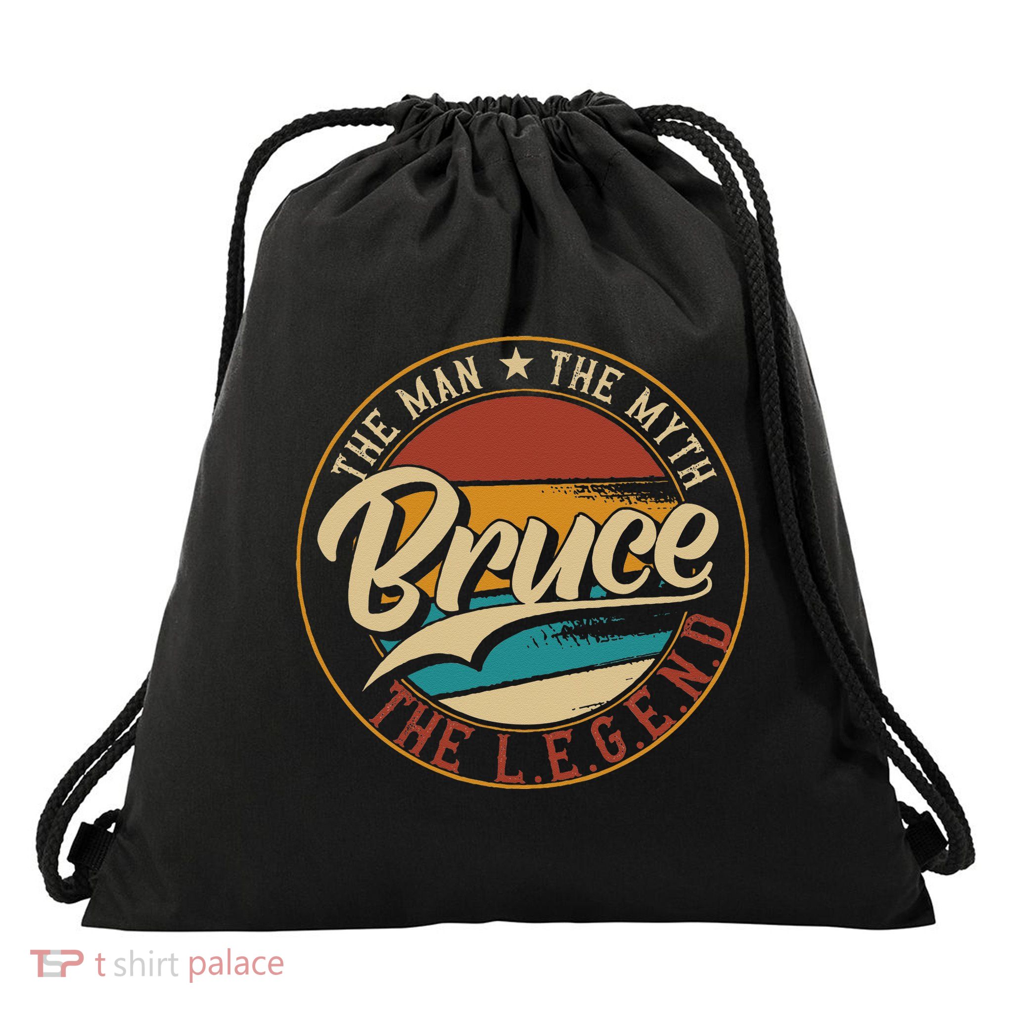 Bruce The Man The Myth The Legend Drawstring Bag