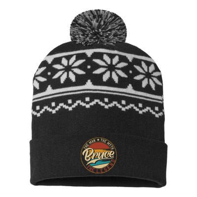 Bruce The Man The Myth The Legend USA-Made Snowflake Beanie