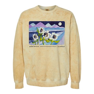 Big Thief Mema Mooowers Colorblast Crewneck Sweatshirt