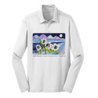 Big Thief Mema Mooowers Silk Touch Performance Long Sleeve Polo