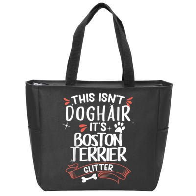 Boston Terrier Men Women Dog Mom Dog Lover Zip Tote Bag