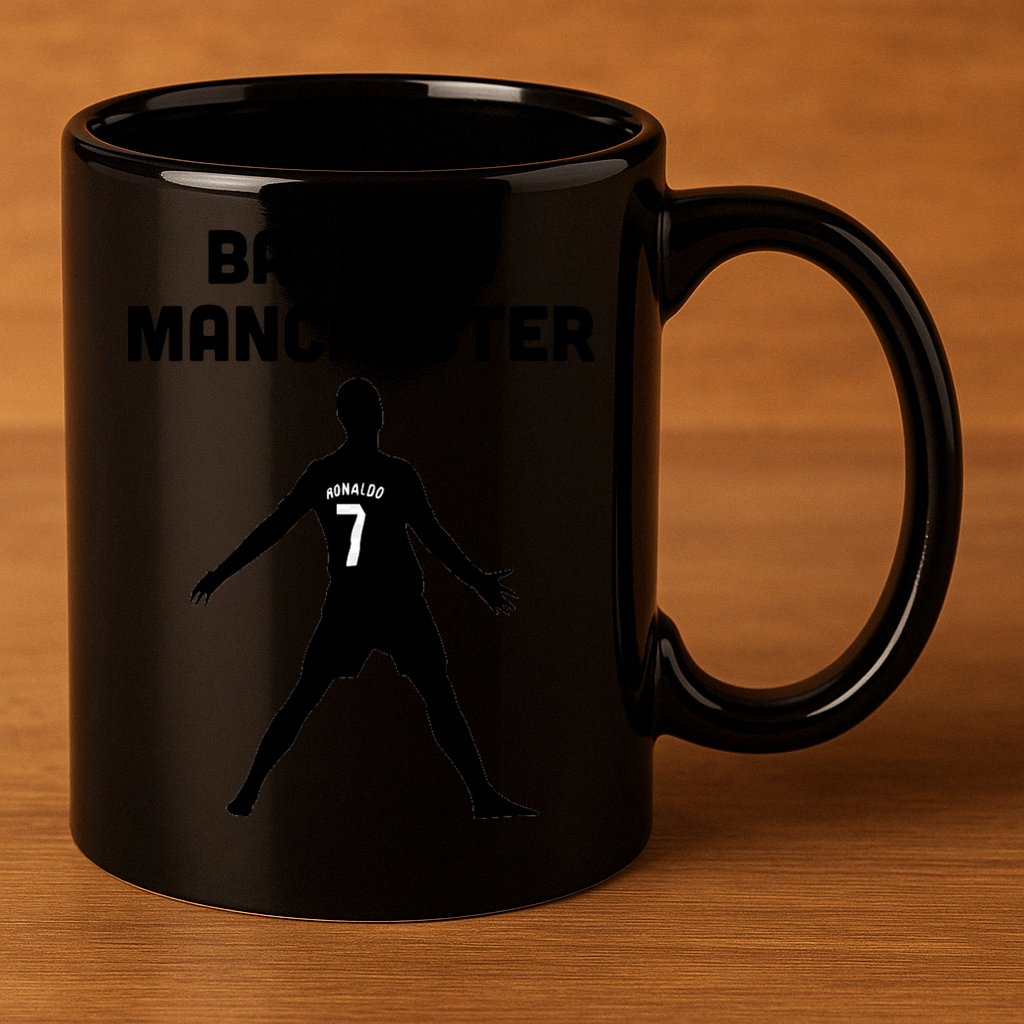 Back To Manchester Ronaldo 7 11oz C Handle Ceramic Mug