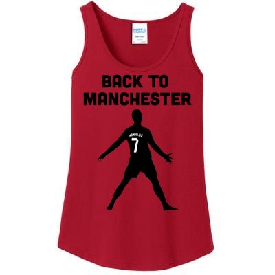 Back To Manchester Ronaldo 7 Ladies Essential Tank