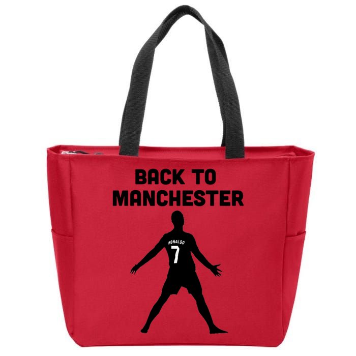 Back To Manchester Ronaldo 7 Zip Tote Bag