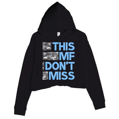 Blue This Mf DonT Miss Blue Color Crop Fleece Hoodie