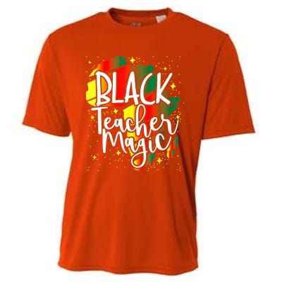 Black Teacher Magic Teacher Black History Month Gift Cooling Performance Crew T-Shirt