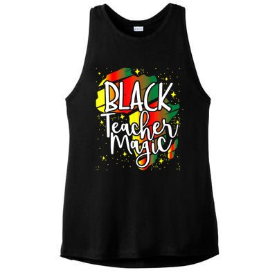 Black Teacher Magic Teacher Black History Month Gift Ladies PosiCharge Tri-Blend Wicking Tank