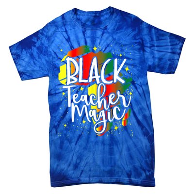 Black Teacher Magic Teacher Black History Month Gift Tie-Dye T-Shirt