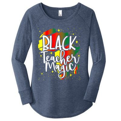 Black Teacher Magic Teacher Black History Month Gift Women's Perfect Tri Tunic Long Sleeve Shirt