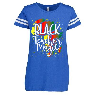 Black Teacher Magic Teacher Black History Month Gift Enza Ladies Jersey Football T-Shirt