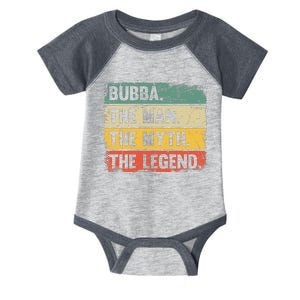 Bubba The Man The Myth The Legend Retro Gift For Bubba Infant Baby Jersey Bodysuit