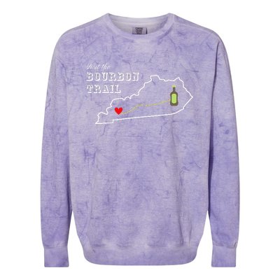 Bourbon Trail Map Kentucky Whiskey Drinking Colorblast Crewneck Sweatshirt