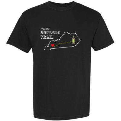 Bourbon Trail Map Kentucky Whiskey Drinking Garment-Dyed Heavyweight T-Shirt