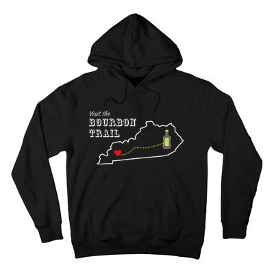 Bourbon Trail Map Kentucky Whiskey Drinking Hoodie