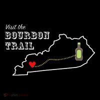 Bourbon Trail Map Kentucky Whiskey Drinking T-Shirt