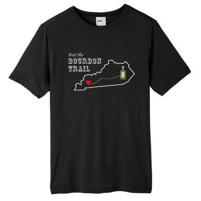 Bourbon Trail Map Kentucky Whiskey Drinking Tall Fusion ChromaSoft Performance T-Shirt